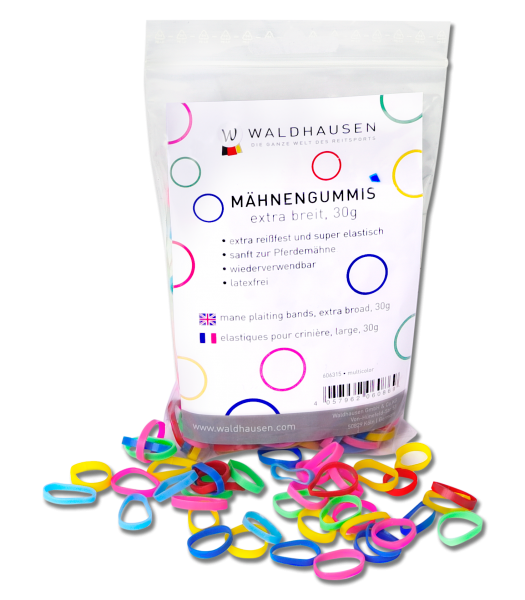 Waldhausen Mähnengummis extra breit, multicolor